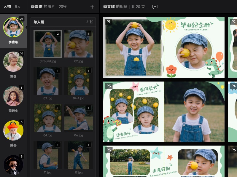 排格子 PageX 人脸分片